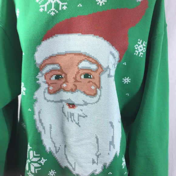 Jerzees  Santa Claus Crewneck Sweat Shirt Size M - Picture 3 of 7